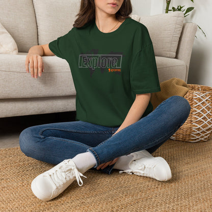 Explore World Map Adventure Graphic Tee: Urban Street Style & Travel T-Shirt