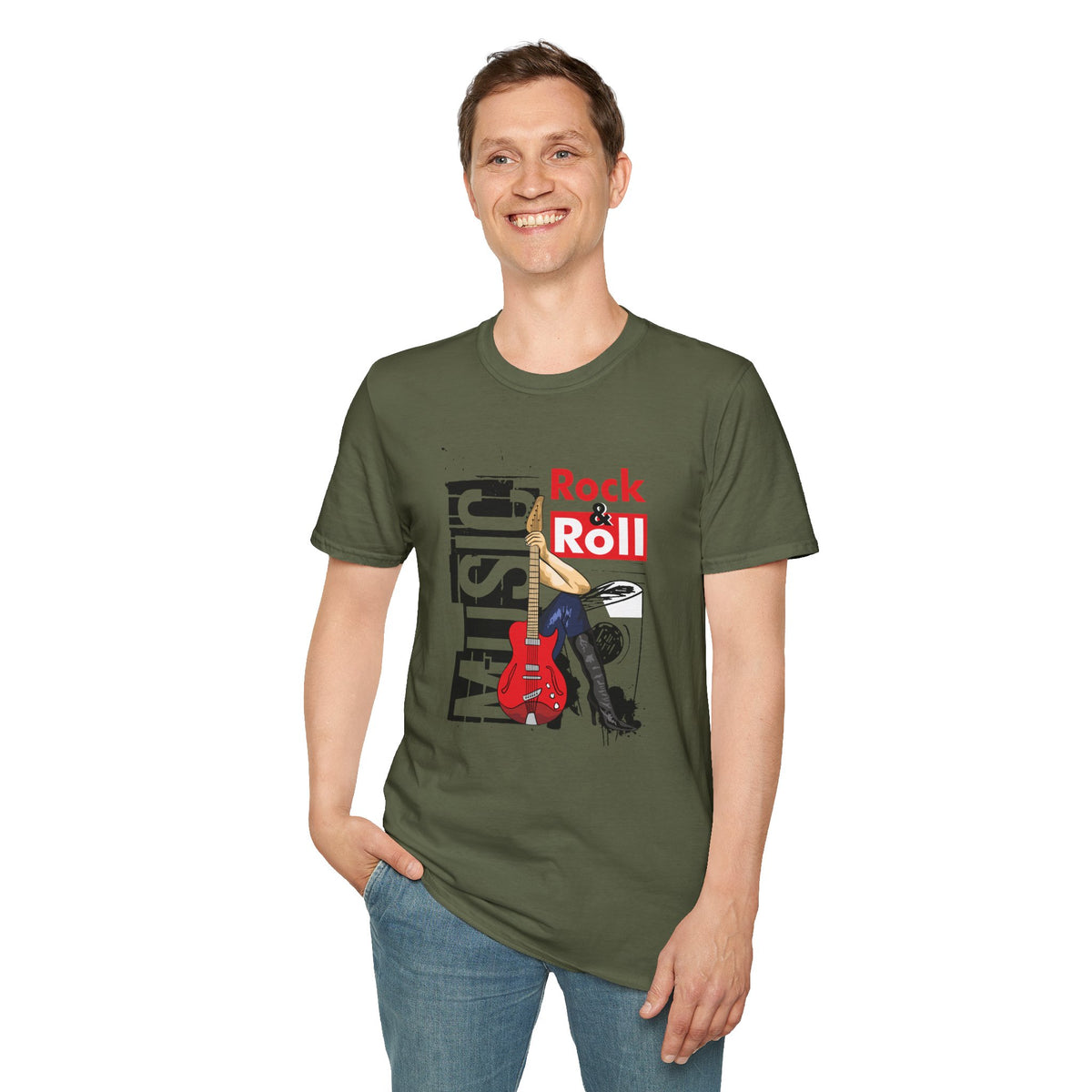 Rock & Roll Guitar Legend Graphic T-Shirt
