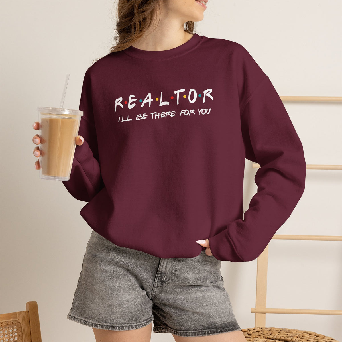Realtor Friends TV Show Typography Graphic Sweatshirt