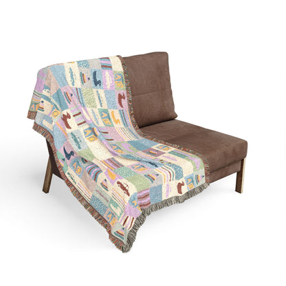 Pastel Playtime Baby Patchwork Woven Blanket