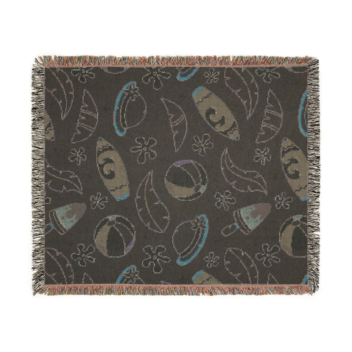 Sunny Surf & Summer Vibes Woven Throw Blanket