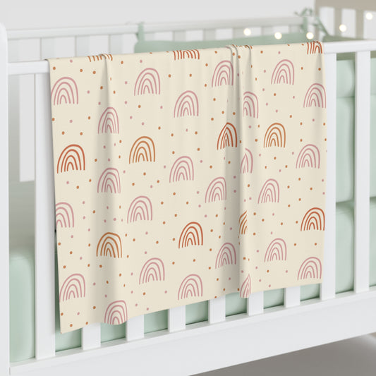 Neutral Rainbow Baby Swaddle Blanket – Soft Cotton Newborn Wrap