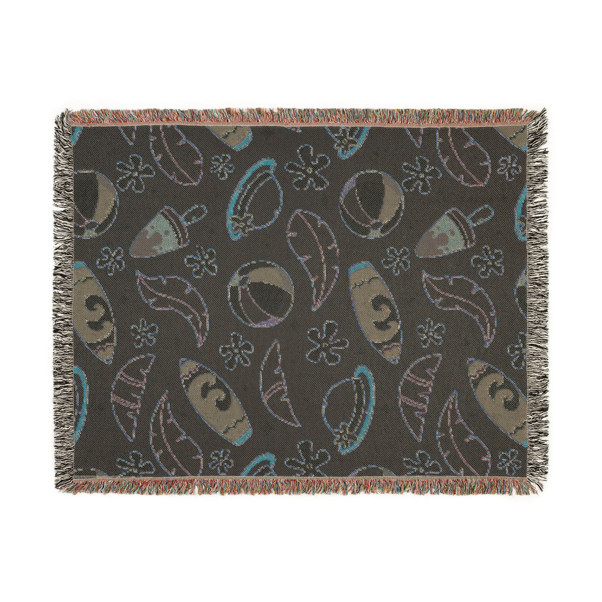 Sunny Surf & Summer Vibes Woven Throw Blanket