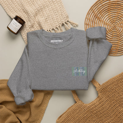Personalized Realtor Retro Stacked Text Graphic Sweatshirt | Custom Name Real Estate Crewneck