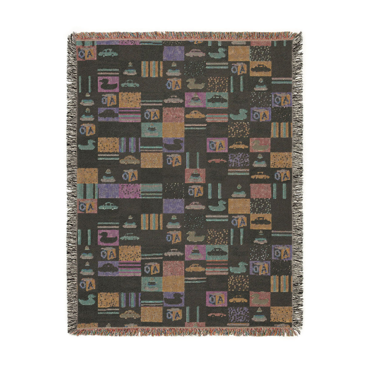 Pastel Playtime Baby Patchwork Woven Blanket