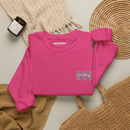 Personalized Realtor Retro Stacked Text Graphic Sweatshirt | Custom Name Real Estate Crewneck