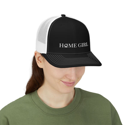 Home Girl Richardson 112 Snapback Trucker Hat | Distressed Retro Mesh Baseball Cap