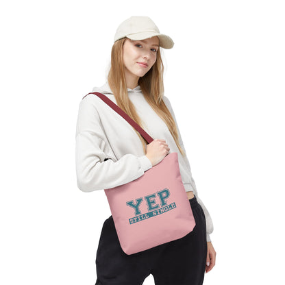 "Yep Still Single" Sarcastic Varsity Font Polyester Tote Bag