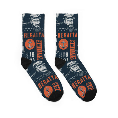 Pacific Vintage Sailor & Yacht Club Regatta Cushioned Crew Socks