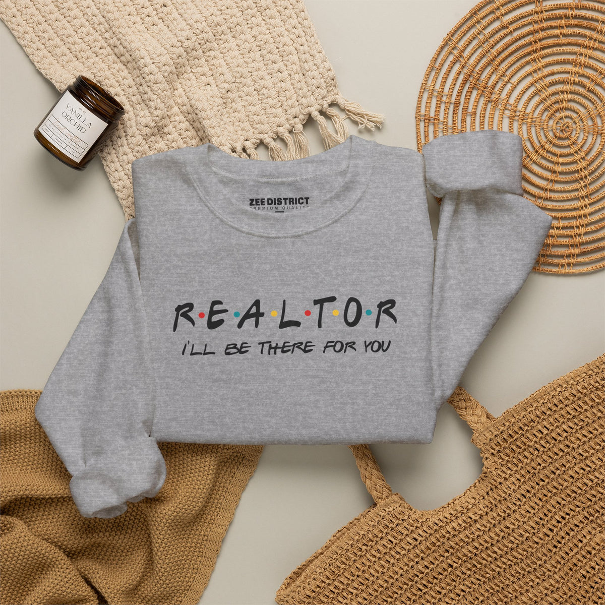 Realtor Friends TV Show Black Typography Graphic Sweatshirt