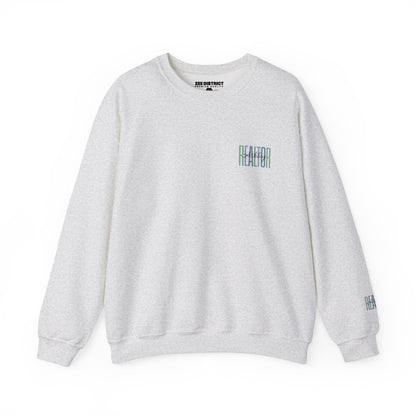 Personalized Realtor Retro Stacked Text Graphic Sweatshirt | Custom Name Real Estate Crewneck
