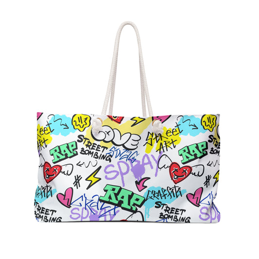 Urban Graffiti Street Art Weekender Bag — Oversized Beach & Travel Tote