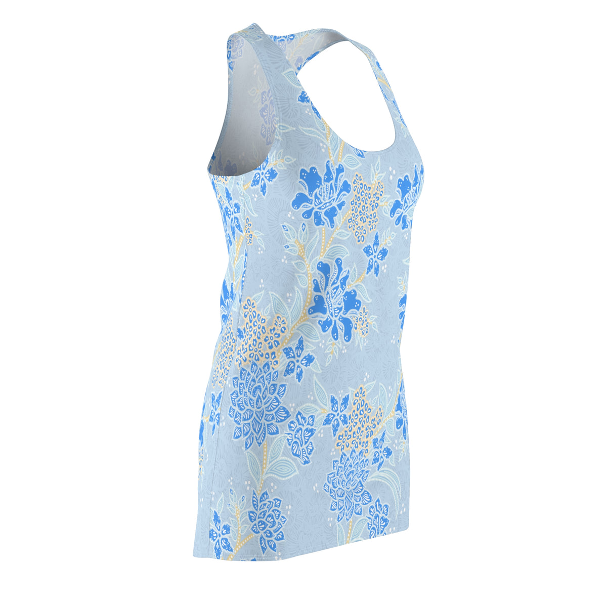 Blue Floral Racerback Dress | Comfort Sports Dress