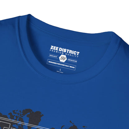 Explore World Map Adventure Graphic Tee: Urban Street Style & Travel T-Shirt