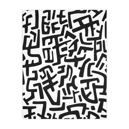 Ziggy Zag Abstract Throw Blanket (Two-sided print)