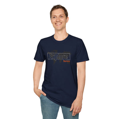 Explore World Map Adventure Graphic Tee: Urban Street Style & Travel T-Shirt