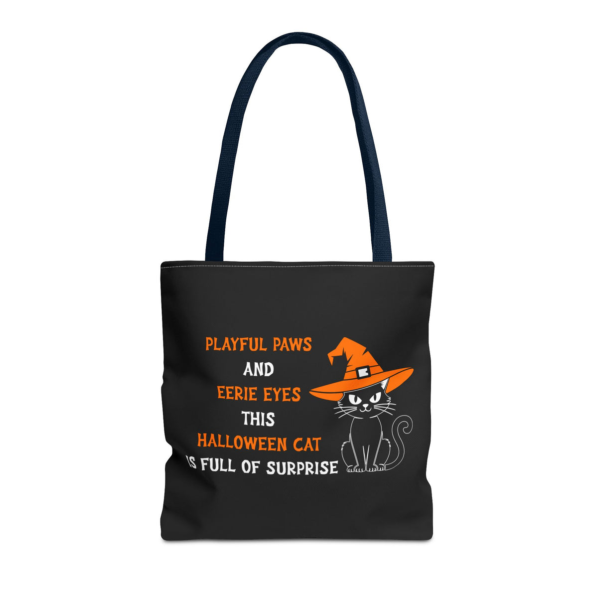 Halloween Cat Tote Bag — "Playful Paws and Eerie Eyes" Trick-or-Treat Reusable Shopper