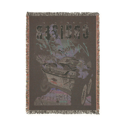 Mountain Cruiser Monster Truck Cotton Woven Throw Blanket