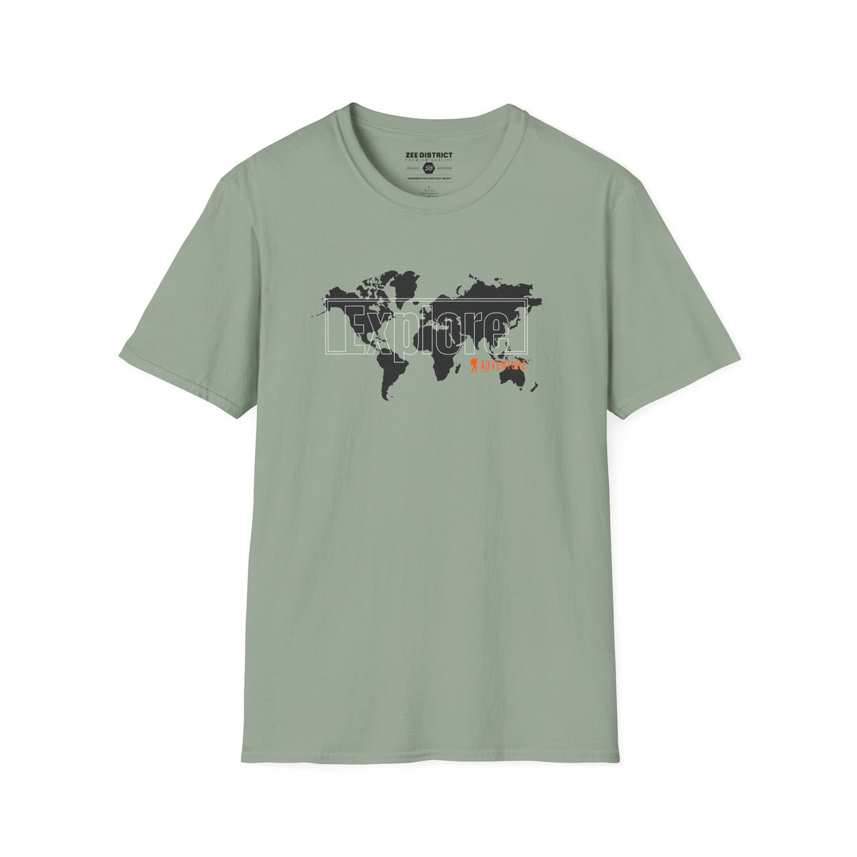 Explore World Map Adventure Graphic Tee: Urban Street Style & Travel T-Shirt