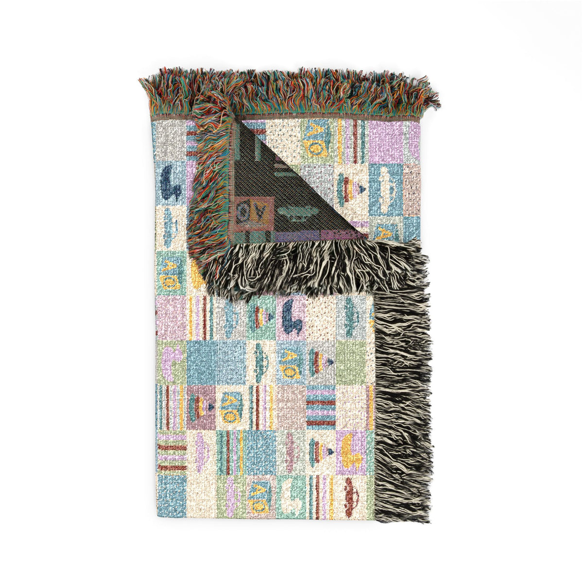 Pastel Playtime Baby Patchwork Woven Blanket