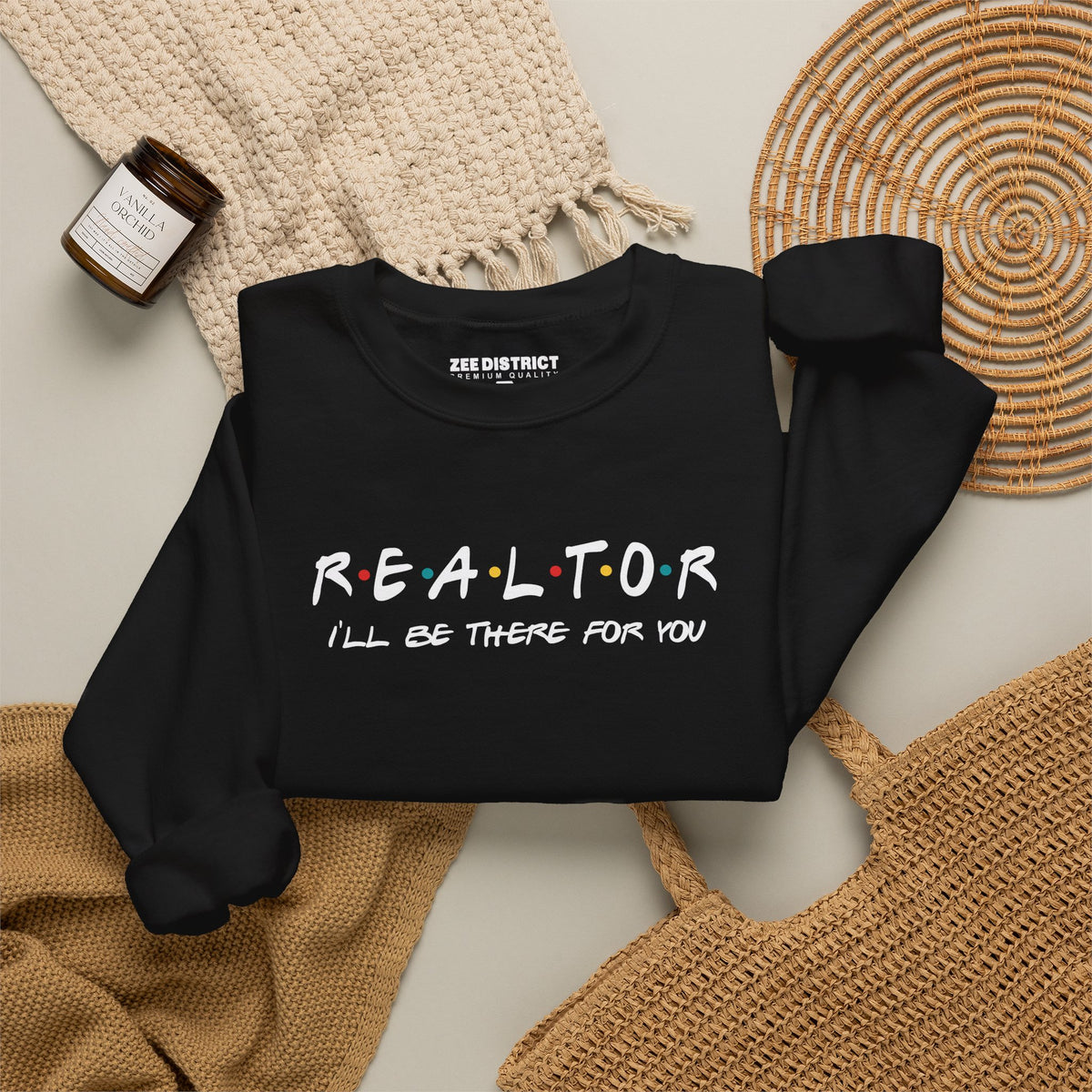 Realtor Friends TV Show Typography Graphic Sweatshirt