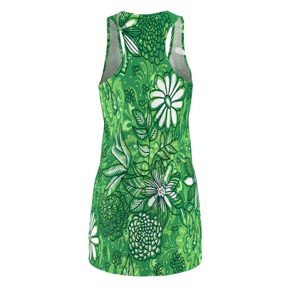 Emerald Botanical Green Racerback Dress