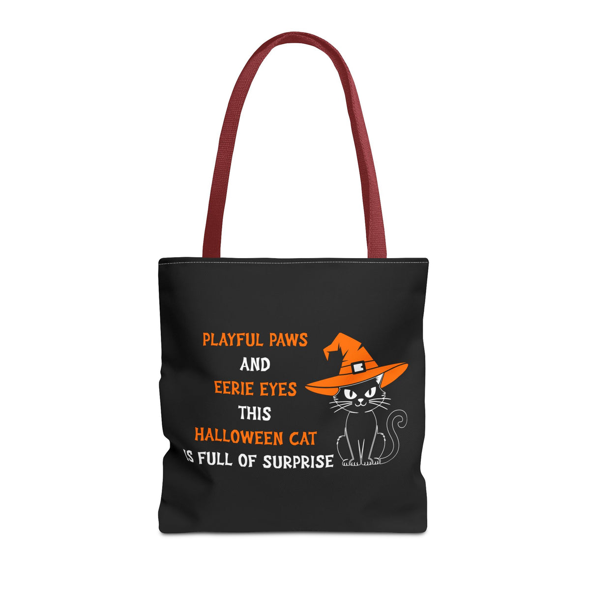 Halloween Cat Tote Bag — "Playful Paws and Eerie Eyes" Trick-or-Treat Reusable Shopper