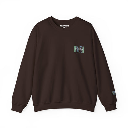 Personalized Realtor Retro Stacked Text Graphic Sweatshirt | Custom Name Real Estate Crewneck