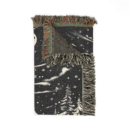 Polar Bear Family Woven Blanket - Cozy Arctic Night Throw
