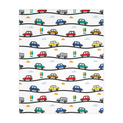 Little Drivers Throw Blanket (Two-sided print)