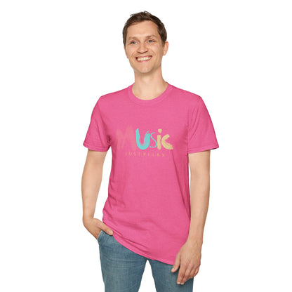 Music Just Relax T-Shirt - Colorful Brushstroke Music Tee for Casual, Chill Vibes