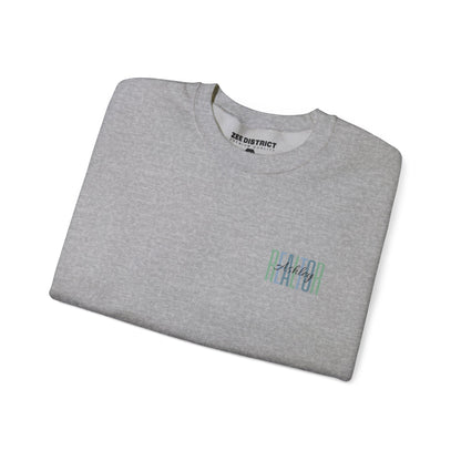 Personalized Realtor Retro Stacked Text Graphic Sweatshirt | Custom Name Real Estate Crewneck