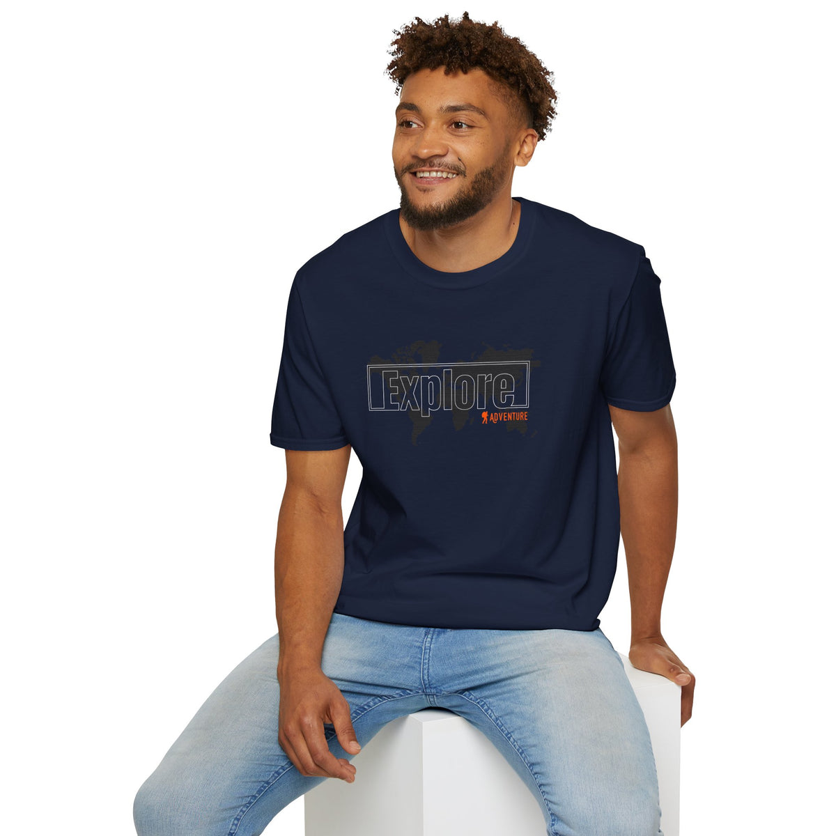 Explore World Map Adventure Graphic Tee: Urban Street Style & Travel T-Shirt