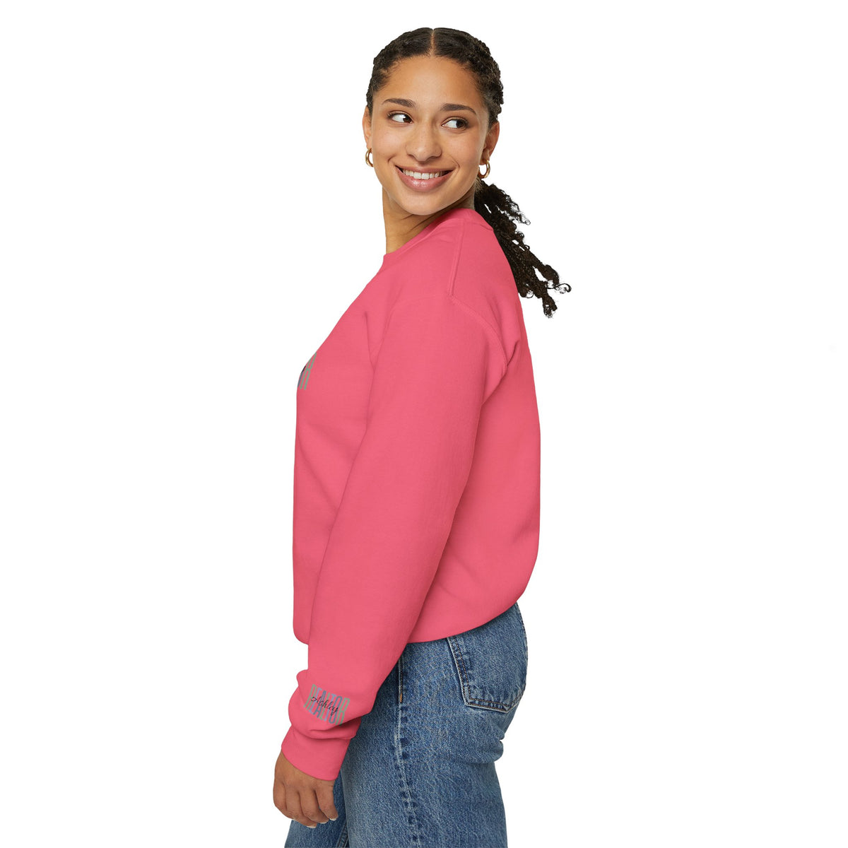 Personalized Realtor Retro Stacked Text Graphic Sweatshirt | Custom Name Real Estate Crewneck