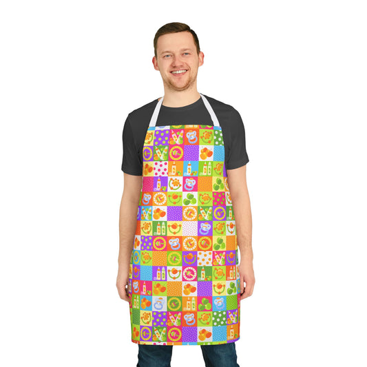 Bright Nursery & Baby Shower Patchwork All-Over Print Apron | Cute Mom & Babysitter Gift