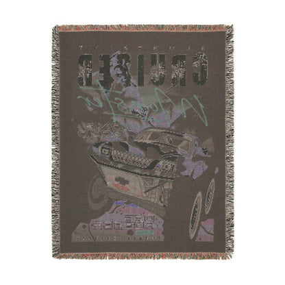 Mountain Cruiser Monster Truck Cotton Woven Throw Blanket