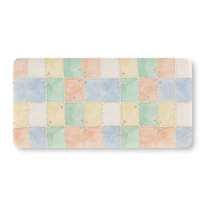 Watercolor Pastel Patchwork Fitted Crib Sheet — Cozy Nursery & Toddler Bedding