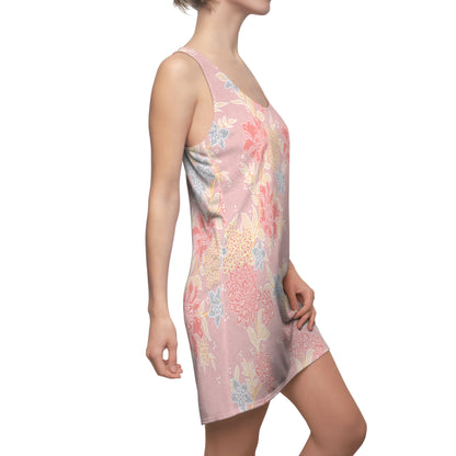 Pink Floral Racerback Dress | Comfort Sports Dress