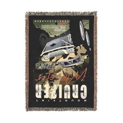 Mountain Cruiser Monster Truck Cotton Woven Throw Blanket