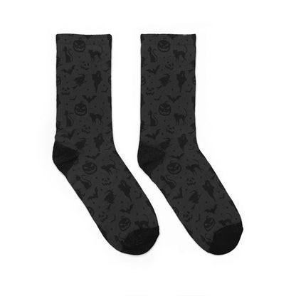 Spooky Night Silhouette Halloween Cushioned Crew Socks