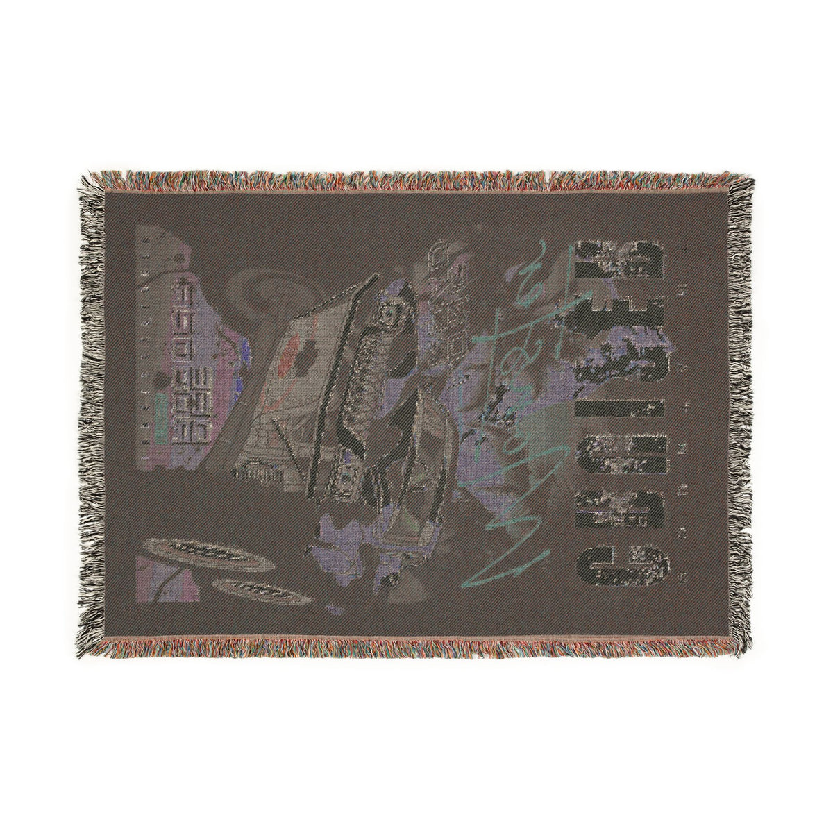 Mountain Cruiser Monster Truck Cotton Woven Throw Blanket