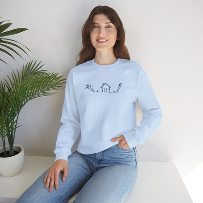 Realtor House Key Pen Line Art Embroidered Sweatshirt