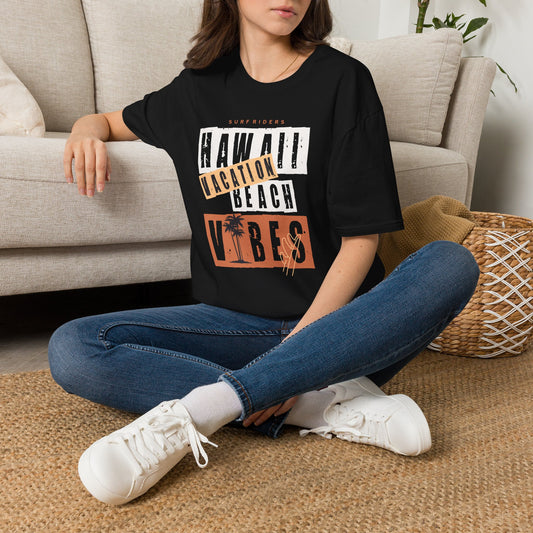 Hawaii Vacation Beach T-Shirt - Surf Riders Vibes Graphic Tee