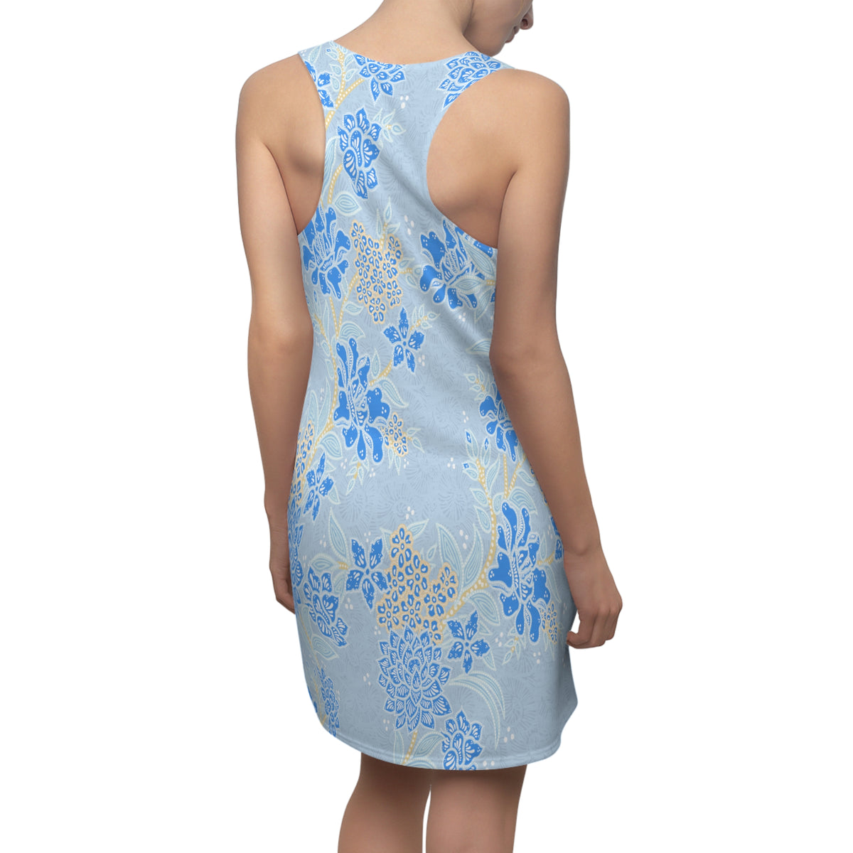 Blue Floral Racerback Dress | Comfort Sports Dress