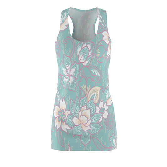 Aqua Blossom Pastel Racerback Dress