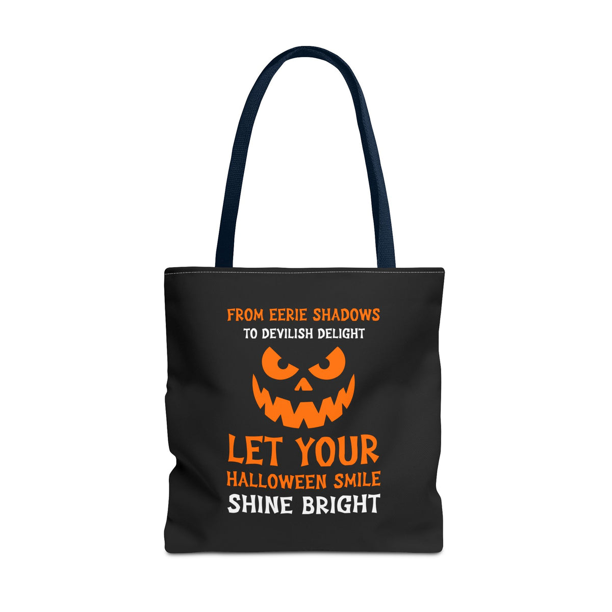 Halloween Pumpkin Tote Bag — "Let Your Halloween Smile Shine Bright"