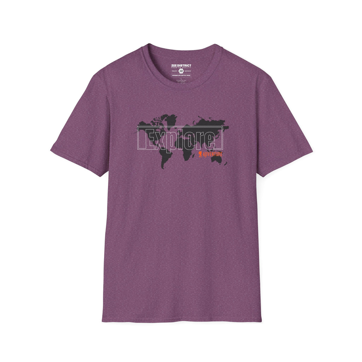 Explore World Map Adventure Graphic Tee: Urban Street Style & Travel T-Shirt