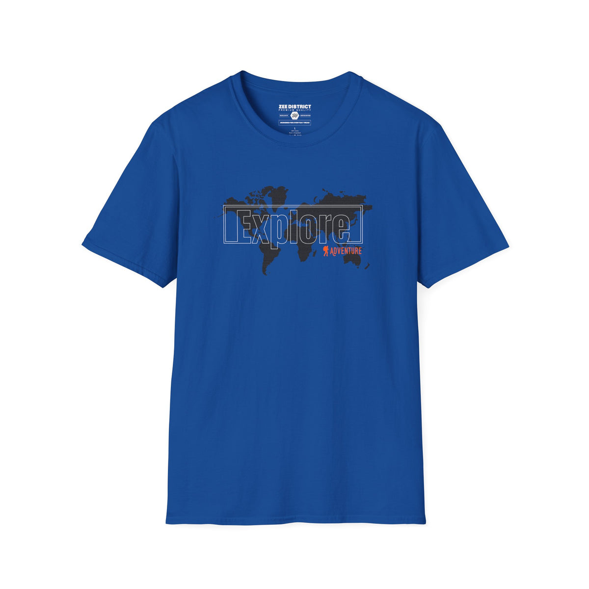Explore World Map Adventure Graphic Tee: Urban Street Style & Travel T-Shirt