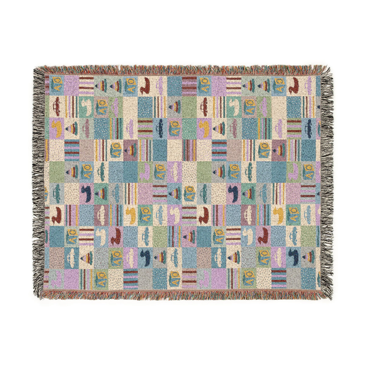 Pastel Playtime Baby Patchwork Woven Blanket