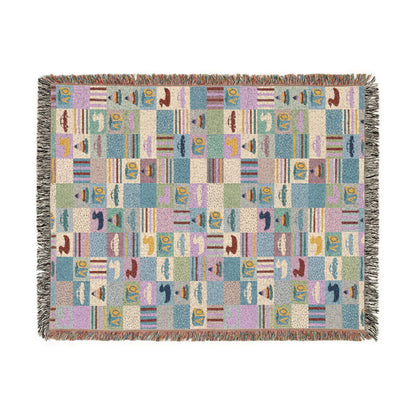 Pastel Playtime Baby Patchwork Woven Blanket